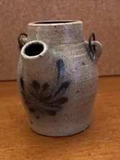 Miniature 3” Rowe Pottery Batter Pail Pitcher Jug Vintage 1991 Salt Glazed