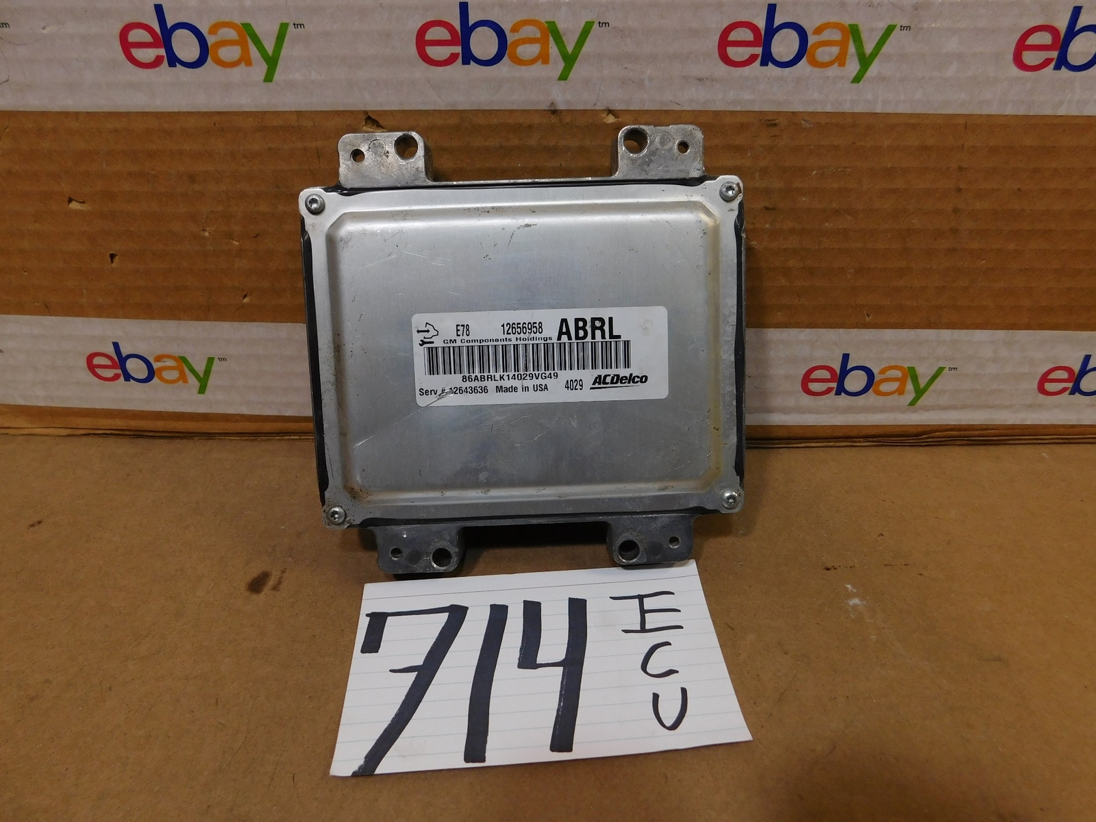 2014 CHEVROLET CRUZE #714 Engine Computer ECM ECU 12656958