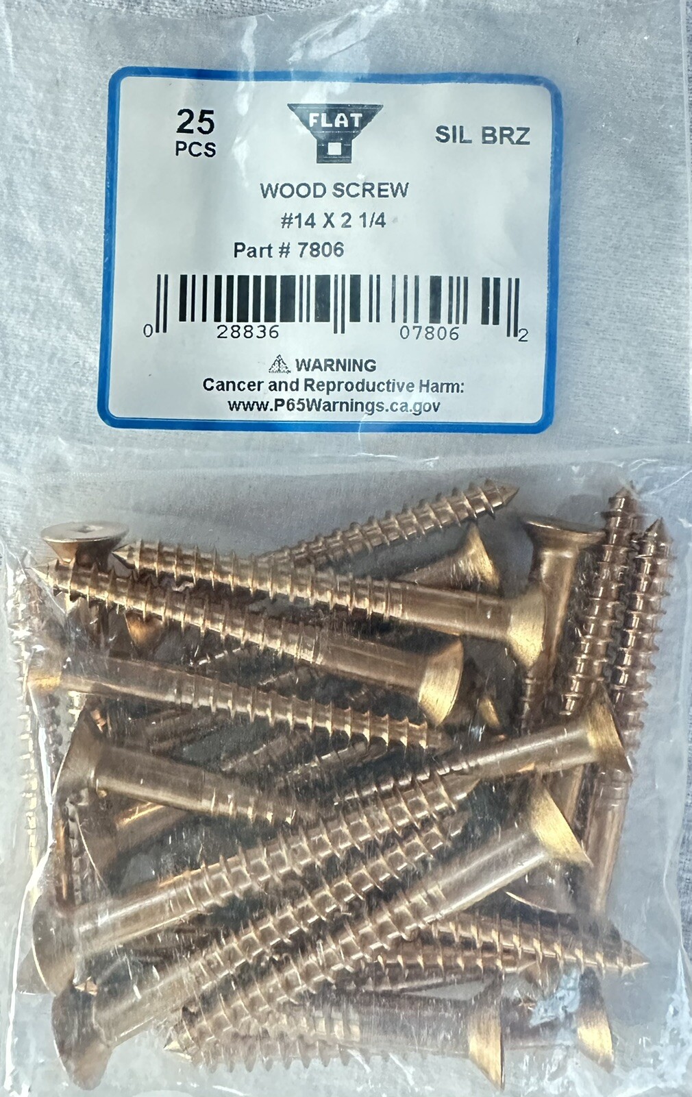 50-Pack #6 X 1" Silicon Bronze Wood Screws, Oval Head, Frearson Drive - Fastenere - View #6
