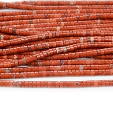 4X2MM Red Jasper Gemstone Heishi Discs beads Loose Beads P17 