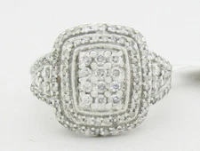 GENUINE 1 Ct DIAMONDS RING 10k WHITE GOLD - Free Certificate Appraisal - NWT