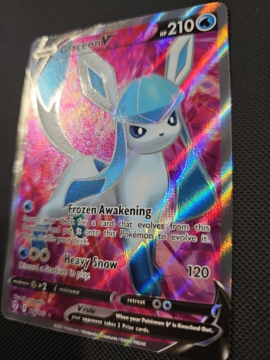 Glaceon V 174/203 Evolving Skies NM Full Art Ultra Rare Glaceon V 174/203 Evolving Skies NM Full Art Ultra Rare