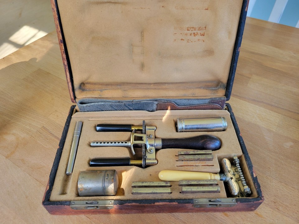 antique Kampfe Star Safty Razor 7 Day Shaving Set 1896 | eBay