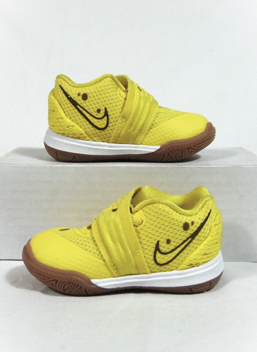 Nike Kyrie 5 SpongeBob Squarepants Yellow Baby Toddler Sz 3C NEW