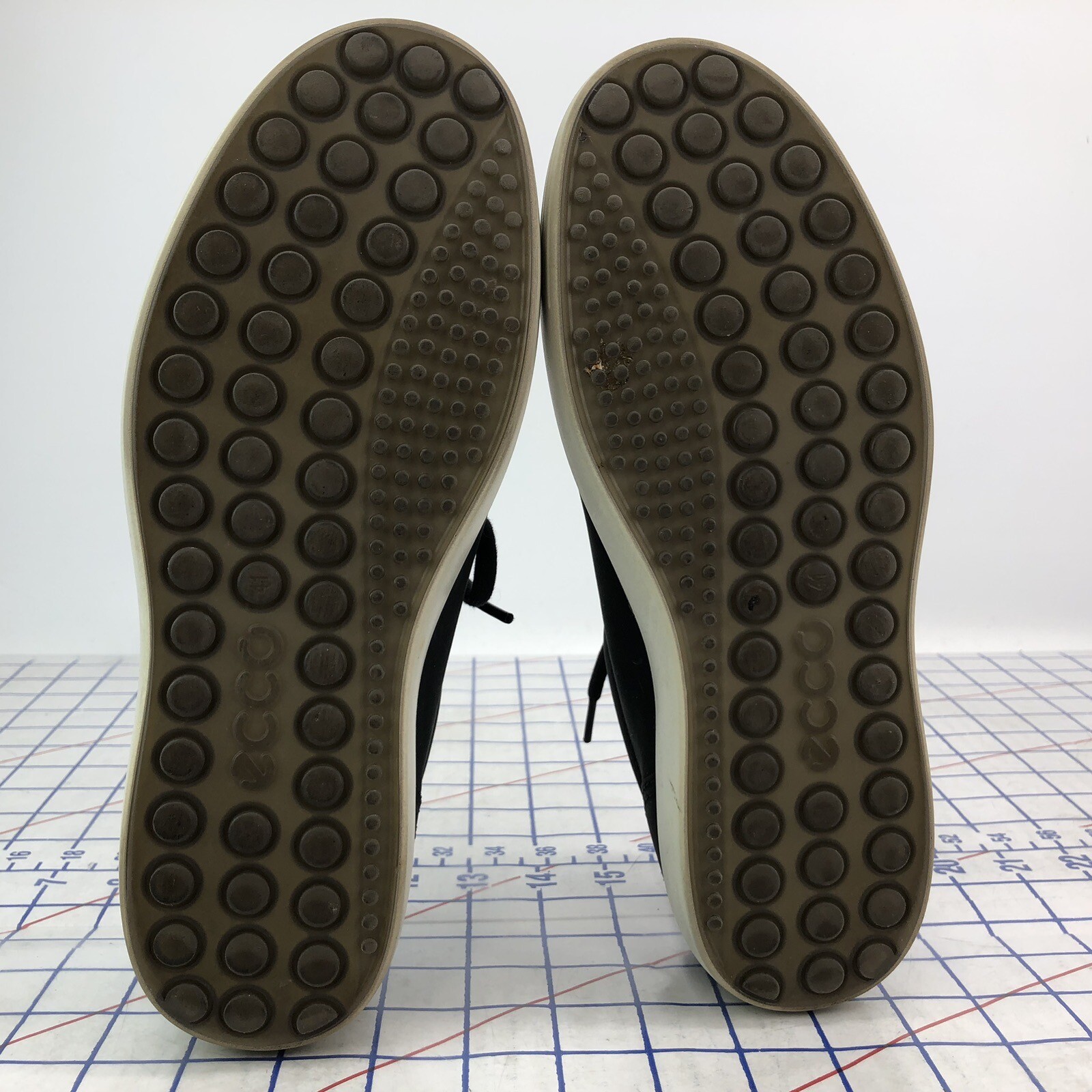 Ecco Womens Shoes Size 7 (41) Black Leather Lace Up Comfort Casual