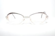 Vintage Amor Eyeglasses 50 22 135MM France Chrome metallic w Rope Pattern
