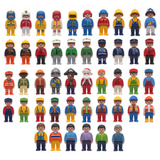 Playmobil 123 Figuren M&auml;nner Vater Opa Rennfahrer Pilot Landwirt Bauarbeiter