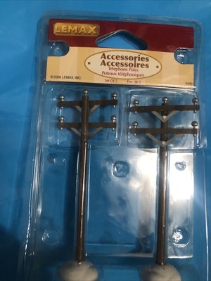 LEMAX 2 PACK TELEPHONE POLES    NEW IN PACKAGE