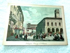BOLOGNA PIAZZA SAN PETRONIO FRAME CARDBOARD PRINT 33X22CM BY L.BERNARD