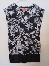 New Women’s Joe Fresh Black & White Floral Sleeveless Tank Dress Size Medium