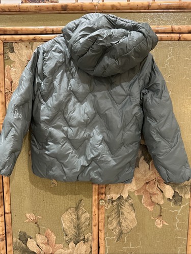 ZARA Reversible Green Puffer Coat Windbreaker Jacket Kids Size 9 (134 cm) - Picture 9 of 16