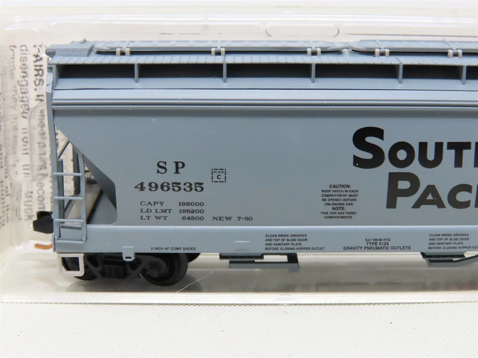 N Micro-Trains MTL 94040 SP Southern Pacific 3-Bay Centerflow Hopper #496535 - Image 2 of 4