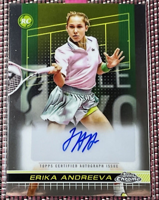 2024 Topps Chrome Tennis Erika Andreeva Auto #TCA-EAA