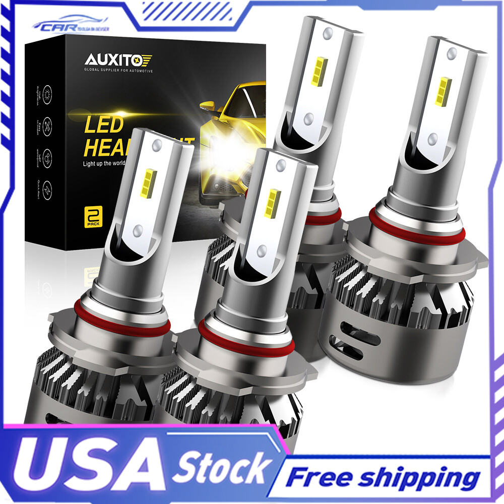 AUXITO?White LED?HB3/9005 HB4/9006 Headlight?Kit?Bulb?High?Low?Beam C7?4X EOOH