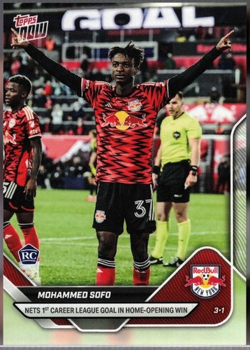 2025 Topps Now MLS Soccer #7 Mohammed Sofo Rookie Card Red Bulls - Only 254 made