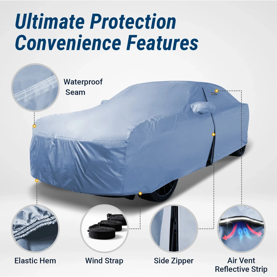VOLKSWAGEN [GOLF R] Premium Custom-Fit Outdoor Waterproof Car Cover - Image 2 of 4