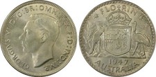 Australia 1947 FLORIN PCGS Graded MS64