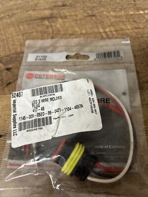 NOS Peterson Manufacturing 417-49 Stop & Tail Plug LED 3-Wire   Imperial 82407