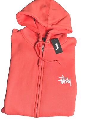 Stussy Basic Hooded Zip-rust Size M | eBay
