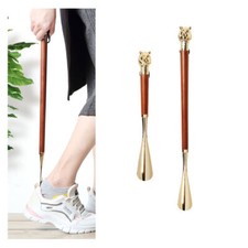 32/46cm Tiger Head Extra Long Handle Shoe Horn Metal Shoehorn Accessories USA