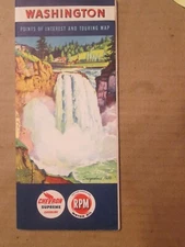 Chevron Highway Road Map of Washington 1951