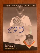 Clay BUCHHOLZ🔥2008 Upper Deck Timeline Gold Stamp AUTO #176 NM 45/50 Red Sox