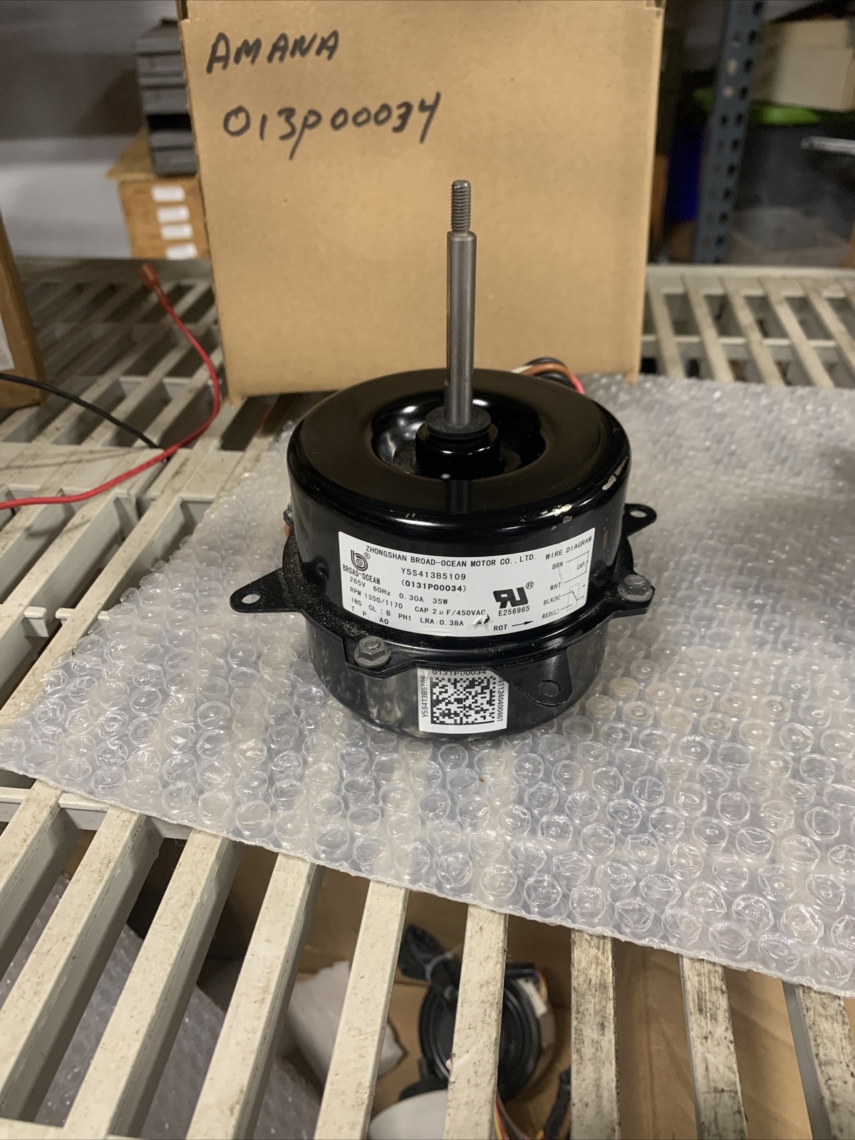 Amana Goodman PTAC Condenser Fan Motor 0131P00034, 265V **NEW** eBay