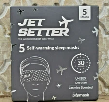 POPMASK Jet Setter 5 Self-Warming Sleep Masks Jasmine Scented Exp 2024