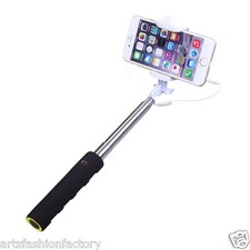 Selfie Stick Adjustable Extendable Cellphone holder Wired w/ Remote Shutter