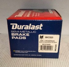Duralast MKD525 Semi-Metallic Brake Pads - Fits: Mazda MX-5 Miata 1991