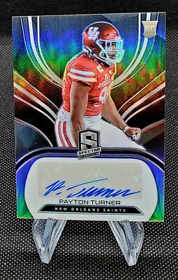 2021 Panini Spectra Silver Holo Rookie Autographs Payton Turner Saints #'d 37/99