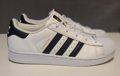 Adidas Pro Model C77154 Youth Size 3 Unisex White Black Gold Sneaker