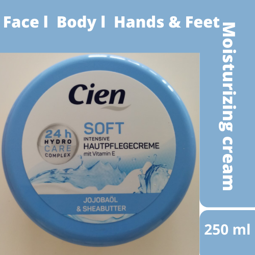 Cien Soft Moisturising Body Face Cream 250ml Crème Visage Hydratante