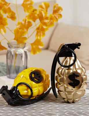 Moderne Skulptur Kunst Ananas Figur Geschenke Ornament Statue 25 cm
