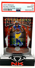 2024 Panini Mosaic Blake Corum Center Stage White Mosaic Prizm /25 PSA 10 Pop 1