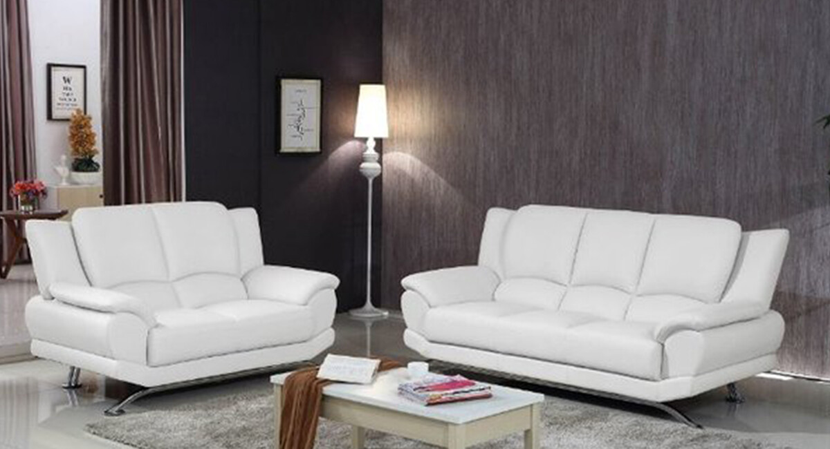Matisse Milano Leather Sofa Set ( White) | eBay