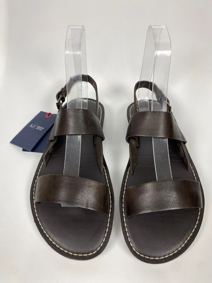 Armani Jeans Genuine Leather Sandals Men size 43 - Image 2 of 4