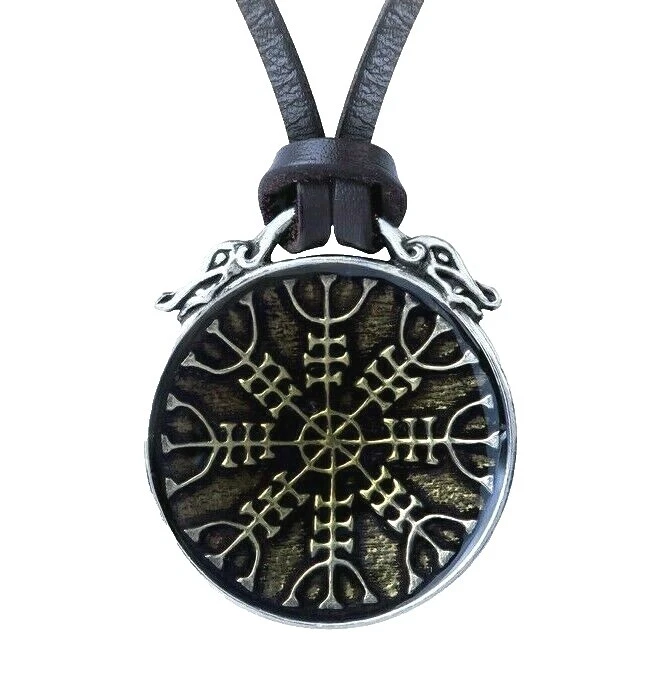 Collares y colgantes De Carbono Negro de cuero para hombres