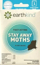 EarthKind Stay Away Moths- Natural Repellent - 2.5-ounce package - NEW