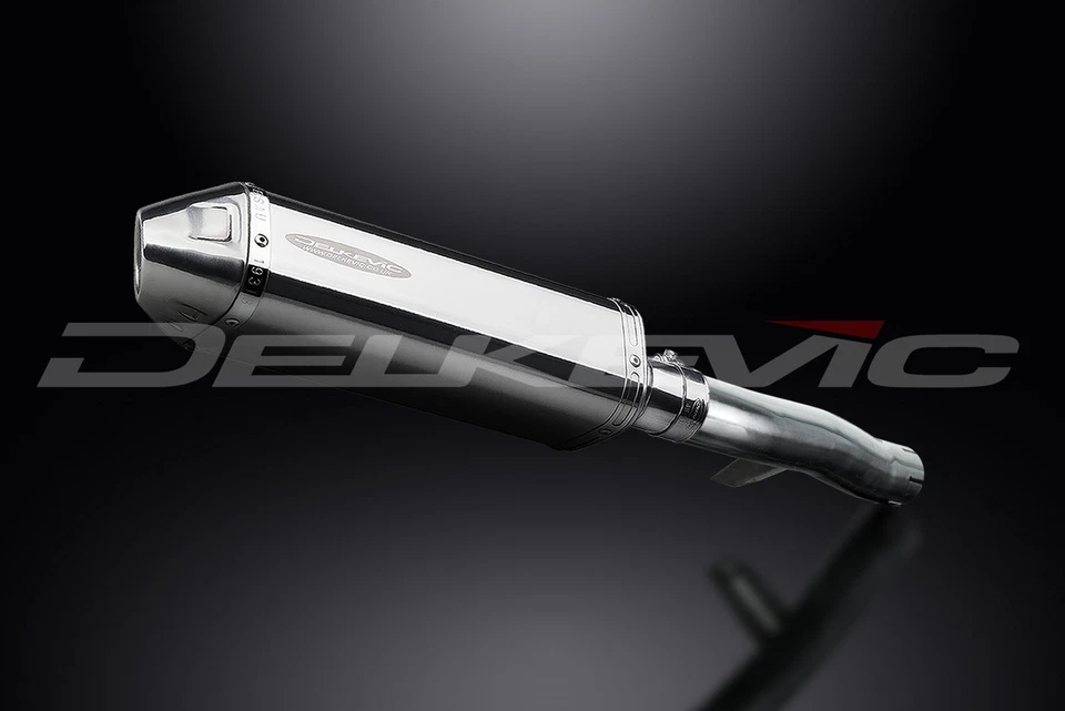 Silenciador de escape tri-oval aço inoxidável Honda CB1100A 2013-2014 Delkevic 13"  - Imagem 2 de 4
