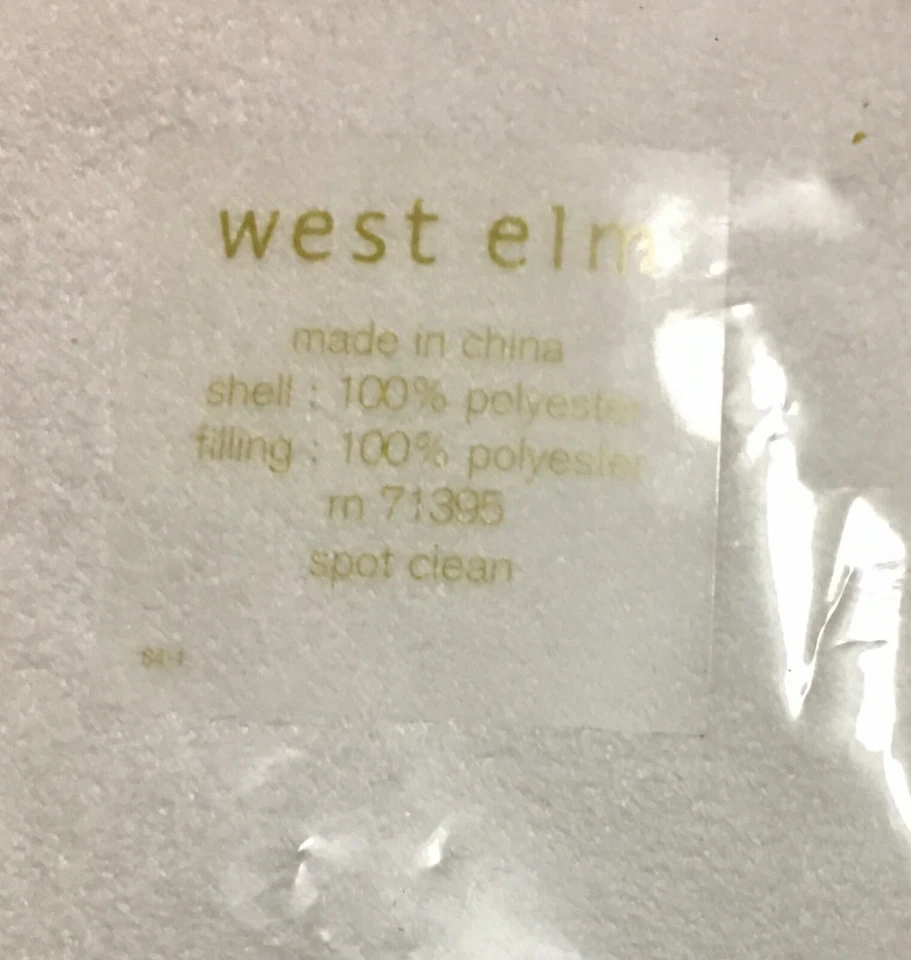 全新 West Elm 16 英寸 方形枕套 保护套 + 插入 mod 人造麂皮绒 🅾️ — 第 4/4 张图片
