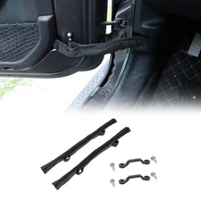 2X Car Door Limit Rope Strap Limiter Holder for Jeep Wrangler JK JL JT 07+ Black