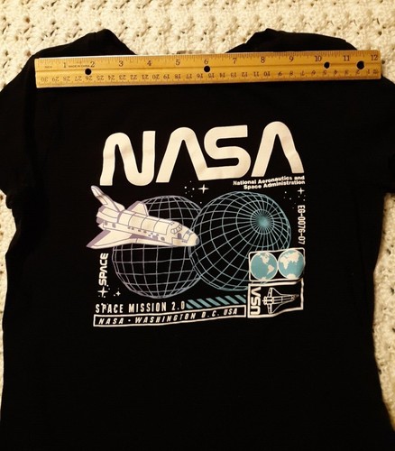 KID'S NASA T-SHIRT H&M 8/10 SPACE SPACESHIP OUTERSPACE GIRL'S BOY'S - Picture 4 of 9