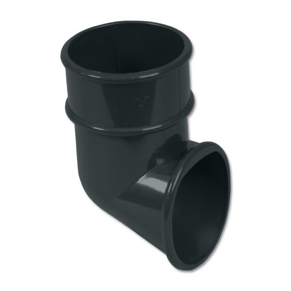Floplast Down Pipe RB3AG 68mm Round - Shoe - Anthracite Grey