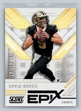 Drew Brees 2019 Score #ES-4 New Orleans Saints Epix Season Football Card