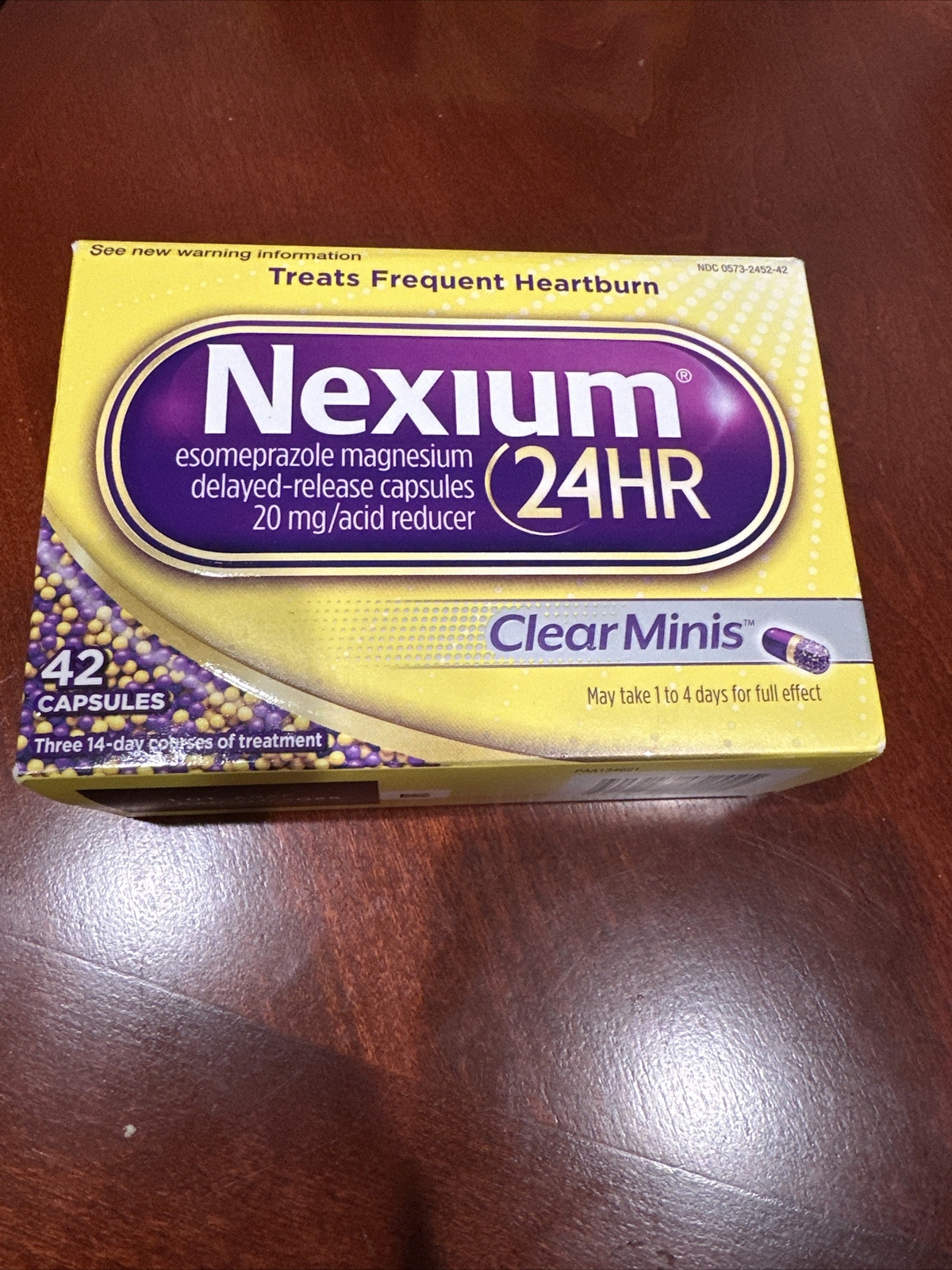 Nexium Esomeprazole Magnesium 20mg ClearMinis 42 Count Exp 01/25