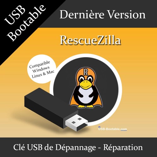 Clé USB ou DVD Bootable RescueZilla + Guide PDF d'utilisation - Photo 2/3