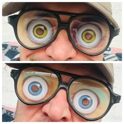 Crazy Big Eyes Glasses Funny Specks Shape Changing Fancy Dress Stag Party Joke