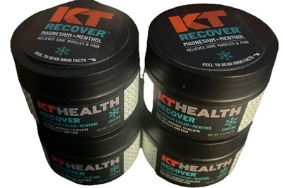 4 KT Health Recover Magnesium+ Menthol Exp. 02/2027 Quad Bottles  New Sealed