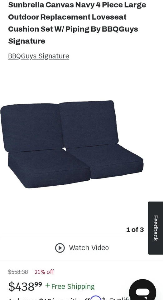 Sumbrella Outdoor Cushion Set - Image 4 of 4